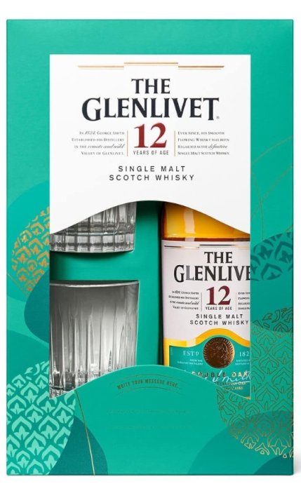 WHISKY GLENLIVET 12YO 0,7L + SZKLANKI