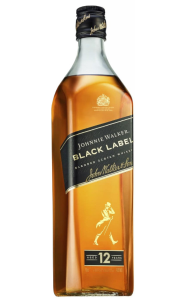 WHISKY JOHNNIE WALKER BLACK 0,7L + 2 SZKLANKI
