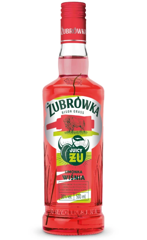 WÓDKA ŻUBRÓWKA ŻU WIŚNIA LIMONKA 0,5L 30%