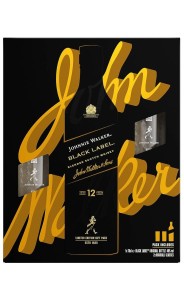 WHISKY JOHNNIE WALKER BLACK 0,7L + 2 SZKLANKI