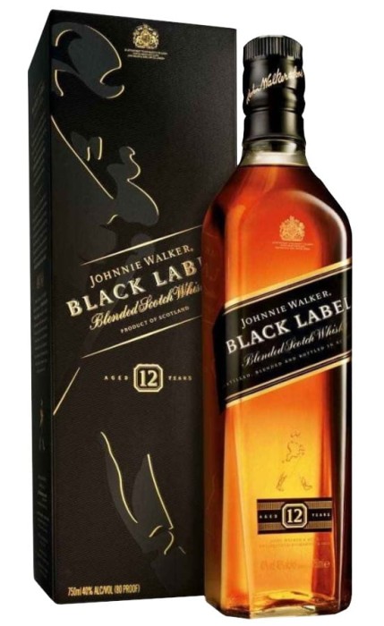 WHISKY JOHNNIE WALKER BLACK 0,7L 40%