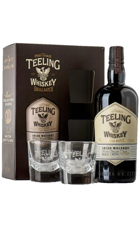 WHISKY TEELING SMALL BATCH  0,7L 40% + 2 SZKLANKI
