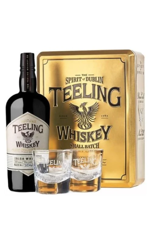 WHISKY TEELING SMALL BATCH 0,7L PUSZKA +2 KIELISZKI