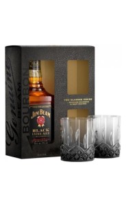 BOURBON JIM BEAM BLACK 0,7L+2SZKLANKI