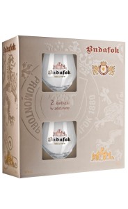 BRANDY BUDAFOK + 2  KIELISZKI 0,7L 36%