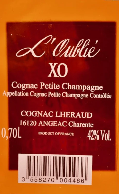 COGNAC LHERAUD XO OUBLIE RAMKA 0,7L 40%