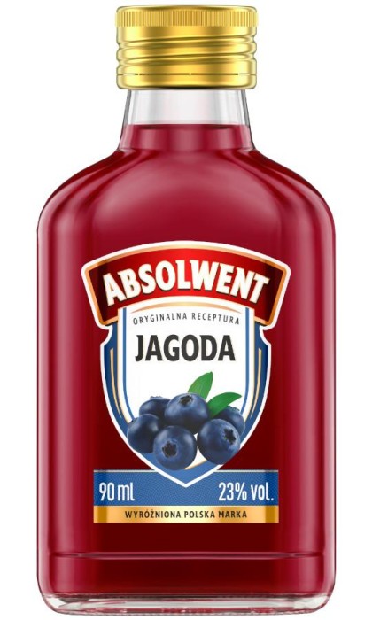 WÓDKA ABSOLWENT JAGODA 0,09L 25%