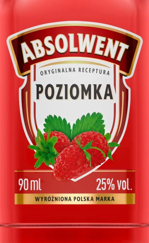 WÓDKA ABSOLWENT POZIOMKA 0,09L 25%