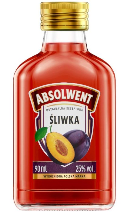 WÓDKA ABSOLWENT ŚLIWKA 0,09L 25%