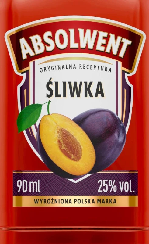 WÓDKA ABSOLWENT ŚLIWKA 0,09L 25%