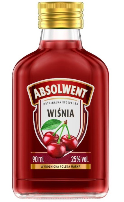 WÓDKA ABSOLWENT WIŚNIOWY 0,09L 25%