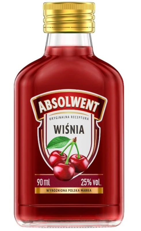 WÓDKA ABSOLWENT WIŚNIOWY 0,09L 25%