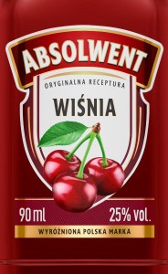 WÓDKA ABSOLWENT WIŚNIOWY 0,09L 25%