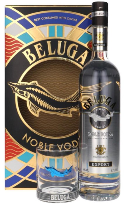 WÓDKA BELUGA NOBLE 0,7L + SZKLANKA
