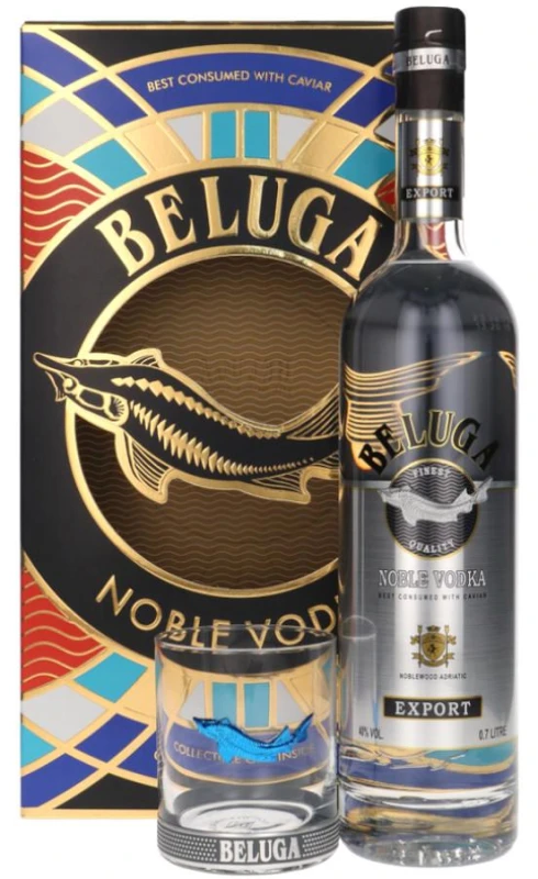 WÓDKA BELUGA NOBLE 0,7L + SZKLANKA