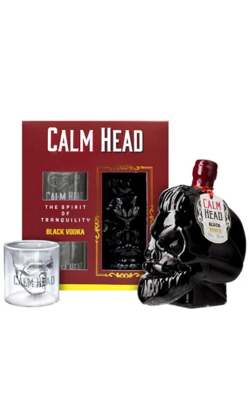 WÓDKA CALM HEAD BLACK 0,7L + 2 KIELISZKI