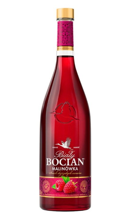 WÓDKA BIAŁY BOCIAN MALINÓWKA 0,5L 25%