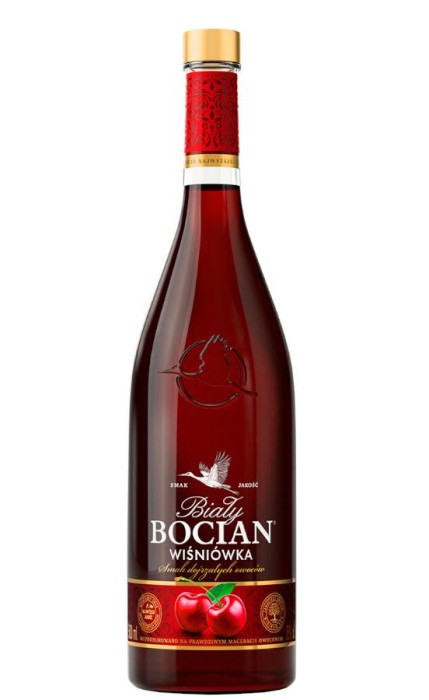 WÓDKA BIAŁY BOCIAN WIŚNIA 0,5L 30%