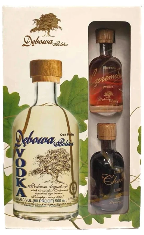 WÓDKA DĘBOWA 0,5L + 2 MINIATURKI