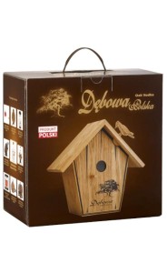 WÓDKA DĘBOWA BUDKA DLA PTAKÓW + 2 KIELISZKI  0,7L 40%