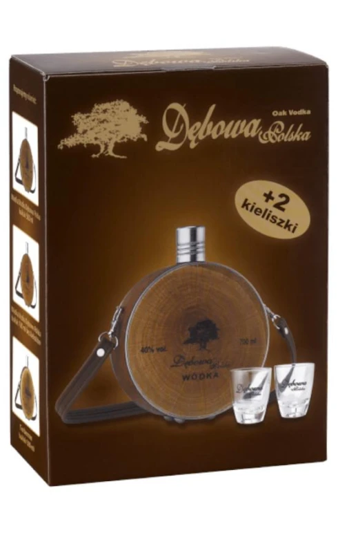 WÓDKA DĘBOWA BUKŁAK + 2 KIELISZKI 0,7L 40%