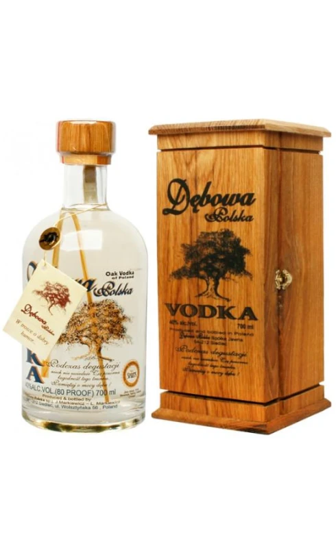 WÓDKA DĘBOWA ETUI DĘBOWE ZAMYKANE 0,7L 40%