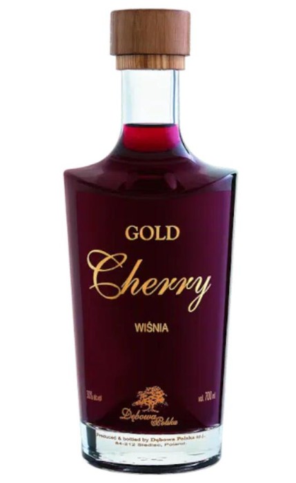 WÓDKA DĘBOWA GOLD CHERRY + 2 KIELISZKI 0,7L 30%