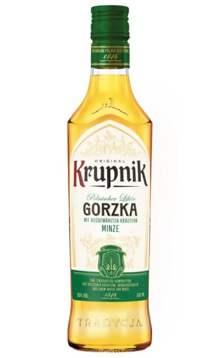 WÓDKA KRUPNIK GORZKI Z MIĘTĄ 0,5L 30%