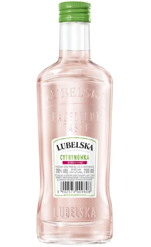 WÓDKA LUBELSKA CYTRYNÓWKA Z MALINĄ 0,2L 30%