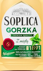 WÓDKA SOPLICA GORZKA Z MIĘTĄ 0,09L 28%