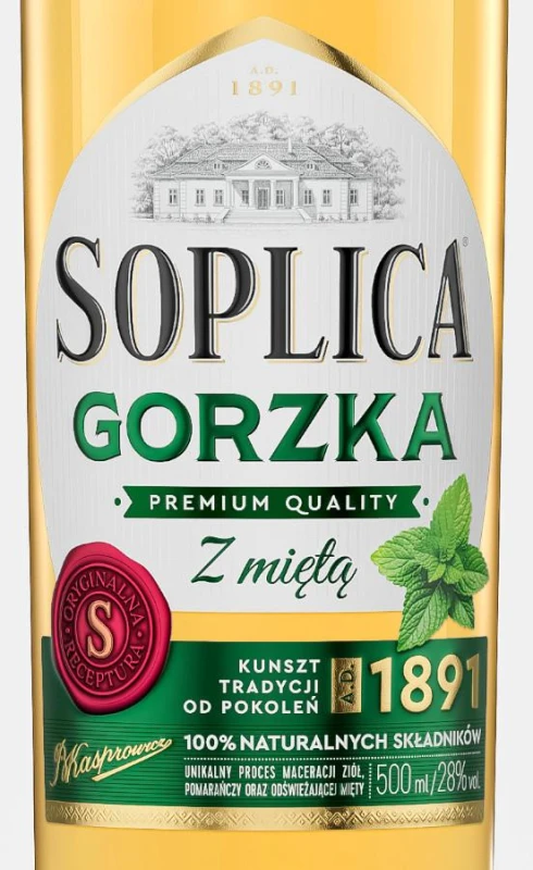WÓDKA SOPLICA GORZKA Z MIĘTĄ 0,5L 28%