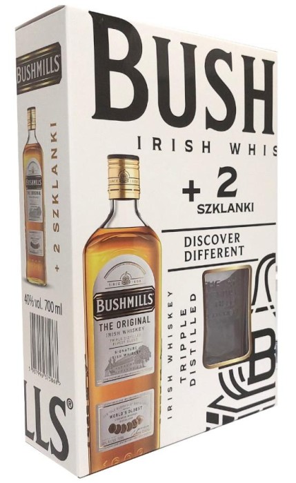 WHISKEY BUSHMILLS 0,7L + 2 SZKLANKI