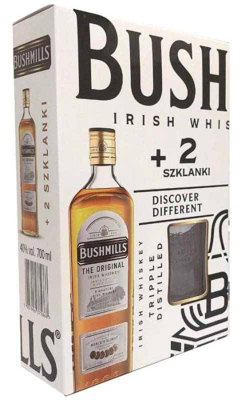 WHISKEY BUSHMILLS 0,7L + 2 SZKLANKI