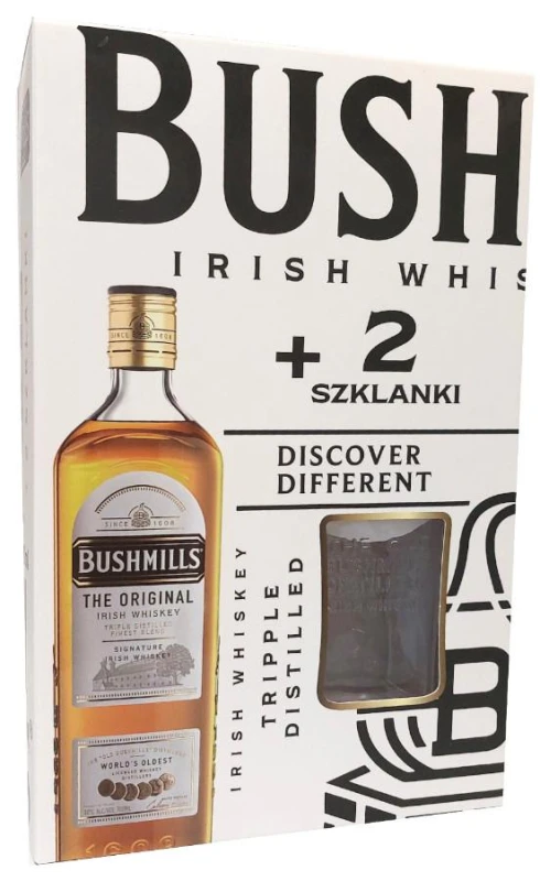 WHISKEY BUSHMILLS 0,7L + 2 SZKLANKI