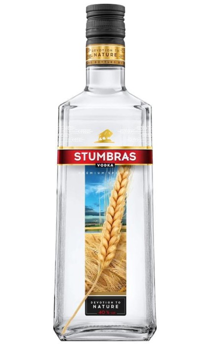 WÓDKA STUMBRAS 0,7L + 2 KIELISZKI