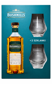 ZESTAW WHISKEY BUSHMILLS 10YO 0,7L 40% + 2 SZKLANKI