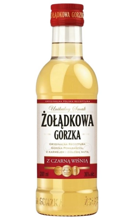 WÓDKA ŻOŁĄDKOWA CZARNA Z WIŚNIĄ 0,2L
