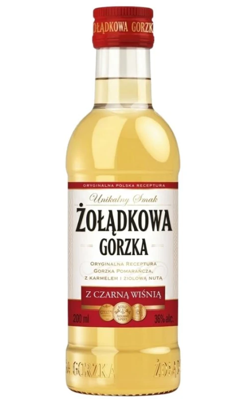 WÓDKA ŻOŁĄDKOWA CZARNA Z WIŚNIĄ 0,2L