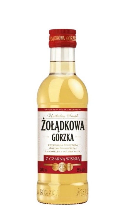 WÓDKA ŻOŁĄDKOWA CZARNA Z WIŚNIĄ 0,2L