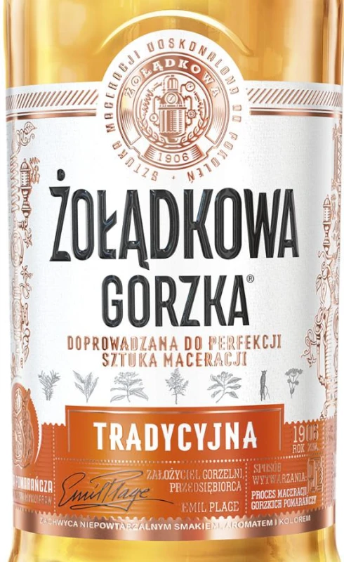 WÓDKA ŻOŁĄDKOWA GORZKA  CLASSIC 0,2L 36%