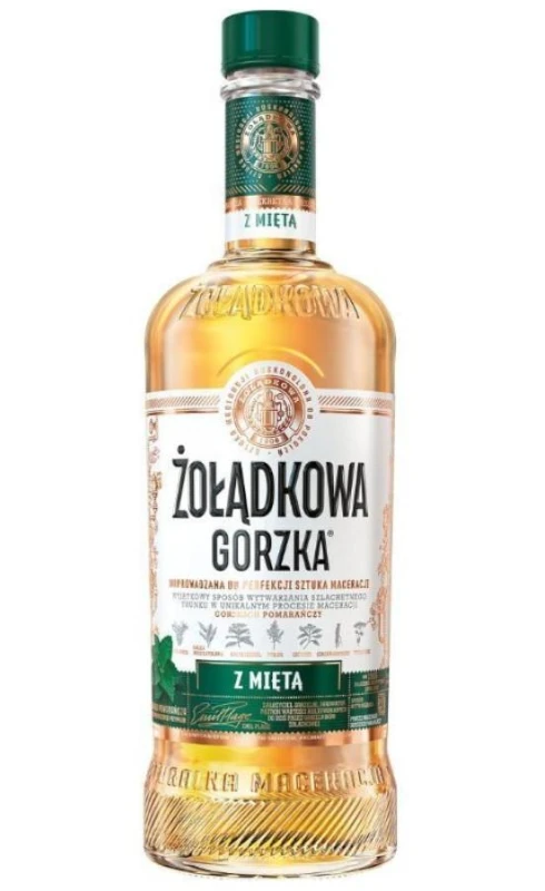 WÓDKA ŻOŁĄDKOWA GORZKA MIĘTOWA 0,7L 30%