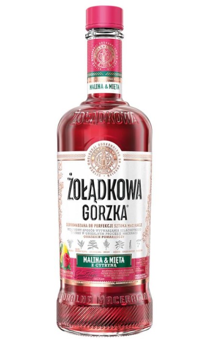 WÓDKA ŻOŁĄDKOWA GORZKA MALINA-MIĘTA 0,5L