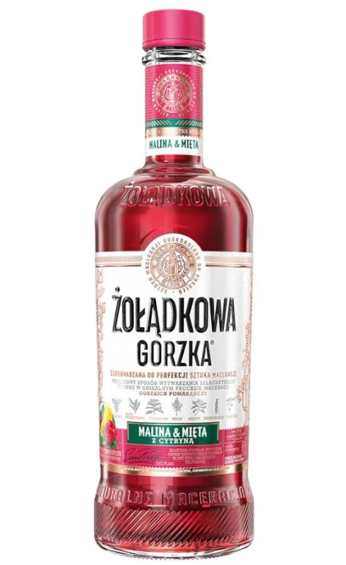 WÓDKA ŻOŁĄDKOWA GORZKA MALINA-MIĘTA 0,5L