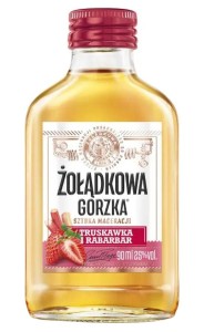 WÓDKA ŻOŁĄDKOWA GORZKA TRUSKAWKA RABARBAR 0,09L