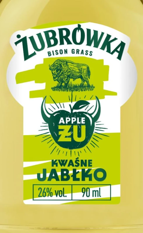 WÓDKA ŻUBRÓWKA ŻU KWAŚNE JABŁKO 0,09L  30%