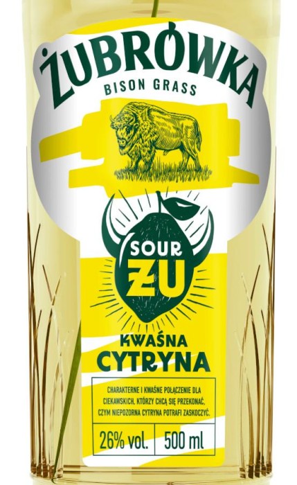 WÓDKA ŻUBRÓWKA ŻU KWAŚNA CYTRYNA 0,5L 30%