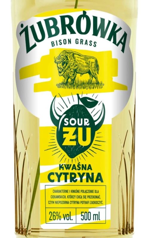 WÓDKA ŻUBRÓWKA ŻU KWAŚNA CYTRYNA 0,5L 30%