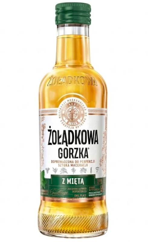 WÓDKA ŻOŁĄDKOWA GORZKA Z MIĘTĄ 0,2L 36%