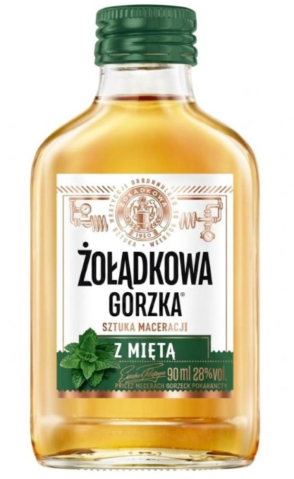 WÓDKA ŻOŁĄDKOWA GORZKA Z MIĘTĄ 0,09L