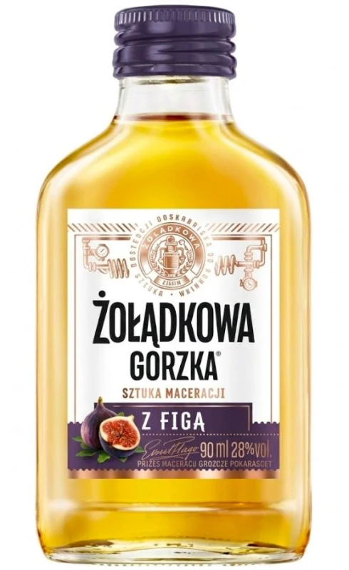 WÓDKA ŻOŁĄDKOWA GORZKA Z FIGĄ 0,09L 30%